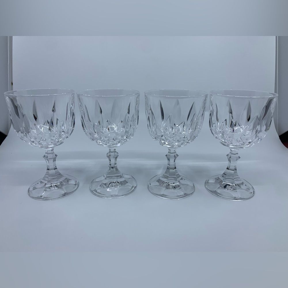 Royal Crystal Rock Ambassador Claret Wine Glasses Set Of 4 *READ*